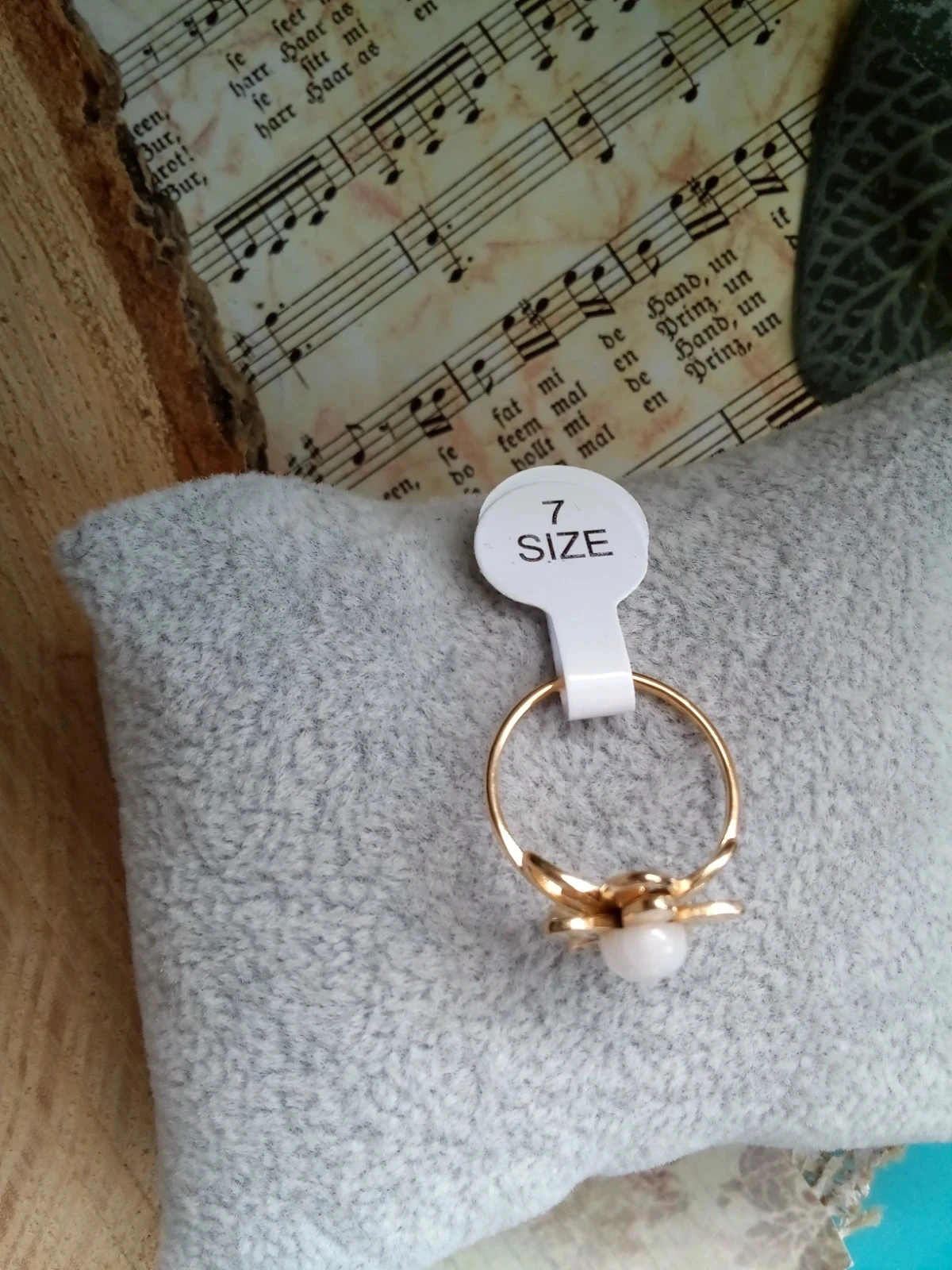 Bague fleur pierre de lune – photo 4